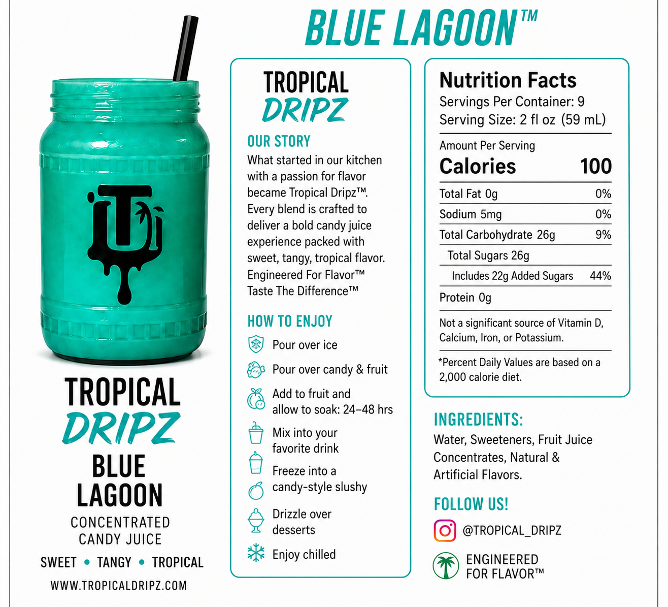 Blue Lagoon Concentrated Candy Juice – Tropical Dripz™