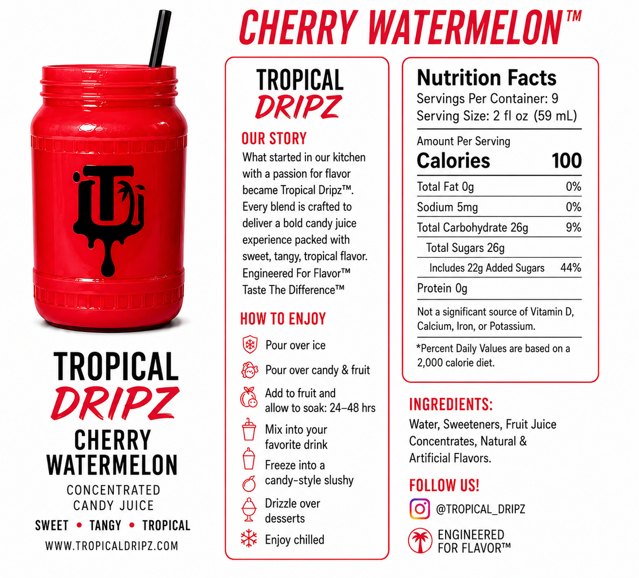 Cherry Watermelon Concentrated Candy Juice – Tropical Dripz™