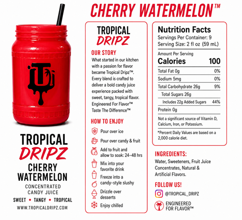 Cherry Watermelon Concentrated Candy Juice – Tropical Dripz™