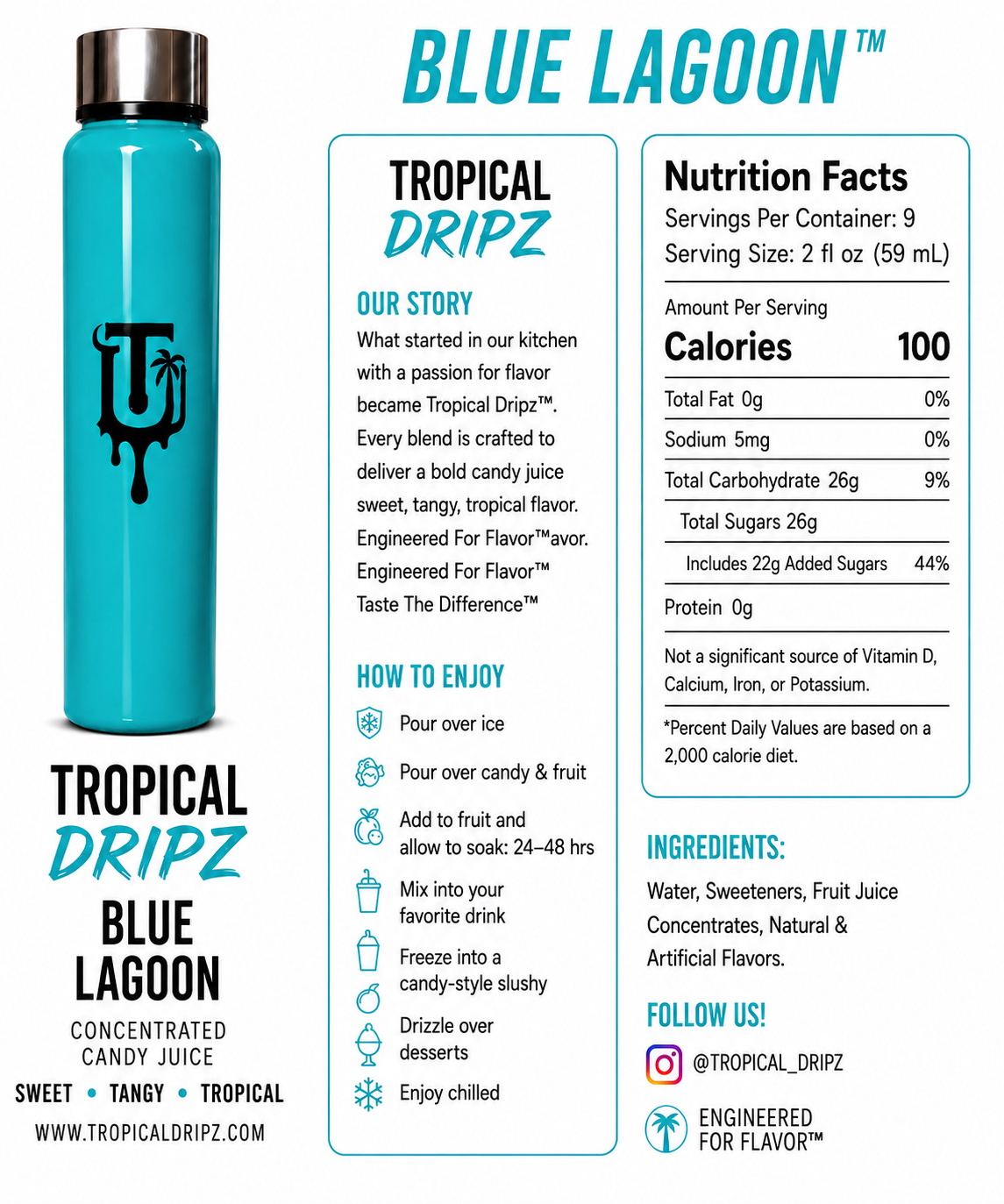 Blue Lagoon Concentrated Candy Juice – Tropical Dripz™