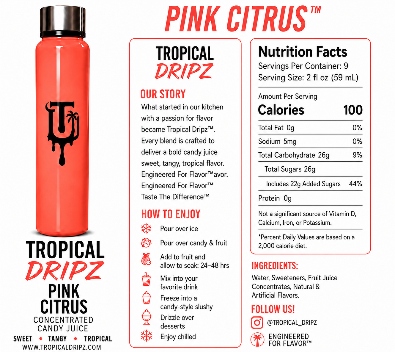 Pink Citrus  Concentrated Candy Juice – Tropical Dripz™