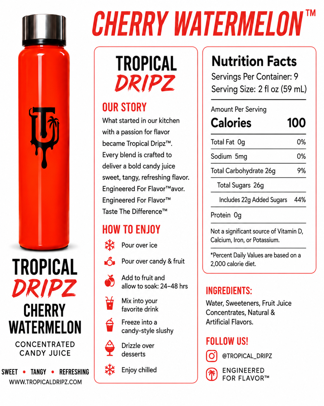 Cherry Watermelon Concentrated Candy Juice – Tropical Dripz™